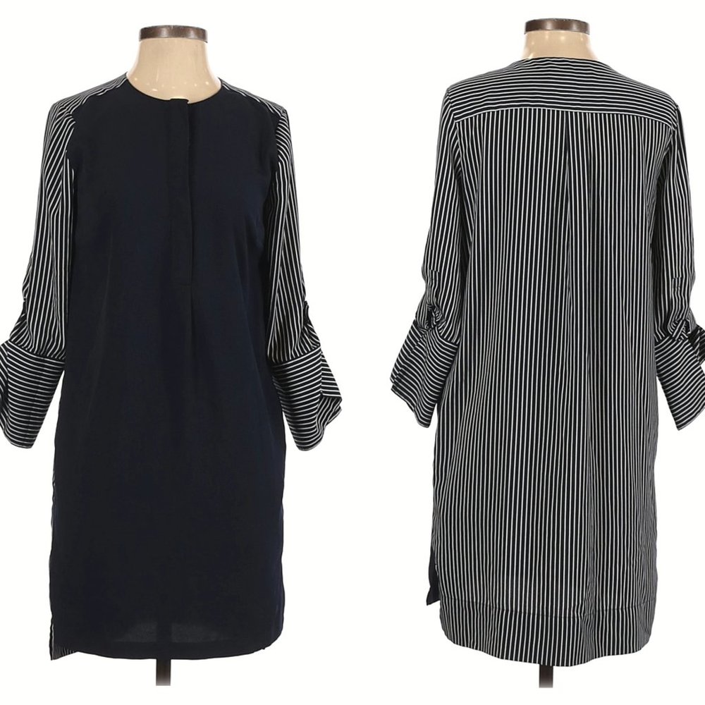 Ann Taylor LOFT Stripeblock Shirtdress